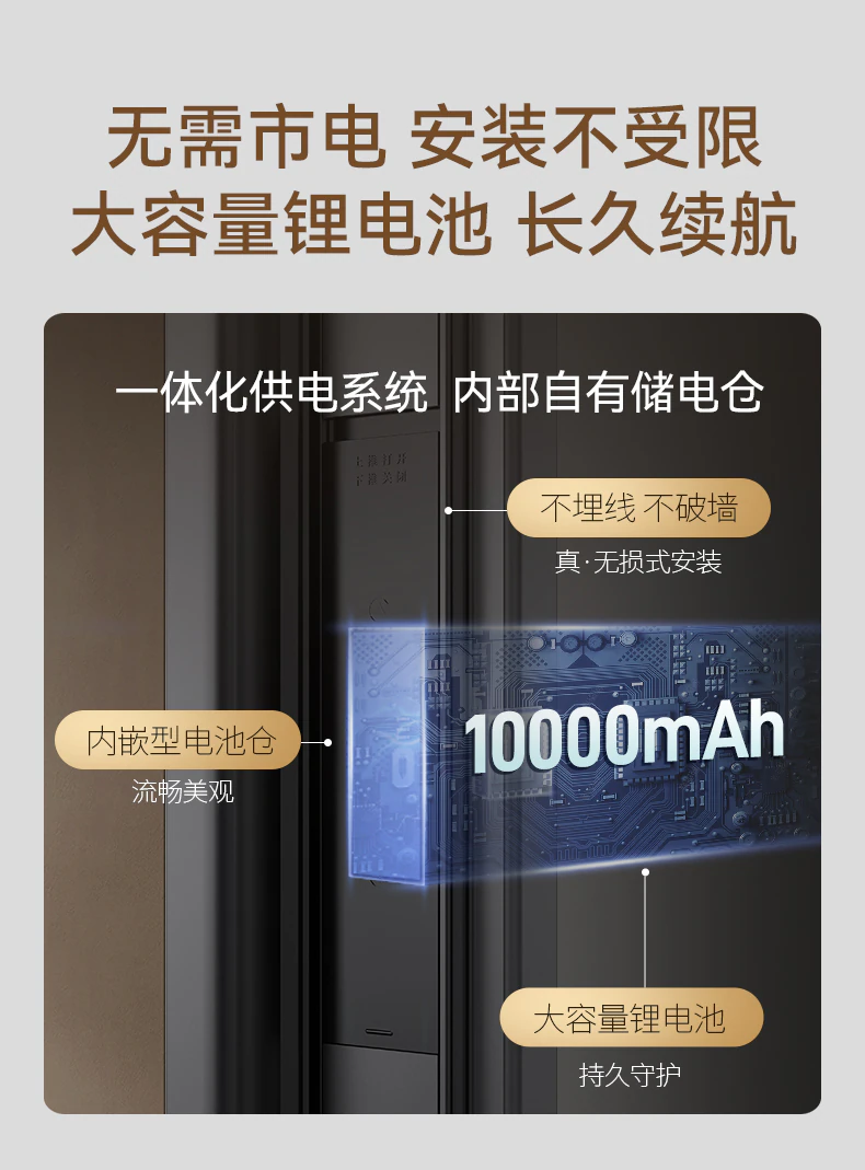 天能智能门M3max︱Ai三摄 内外可视