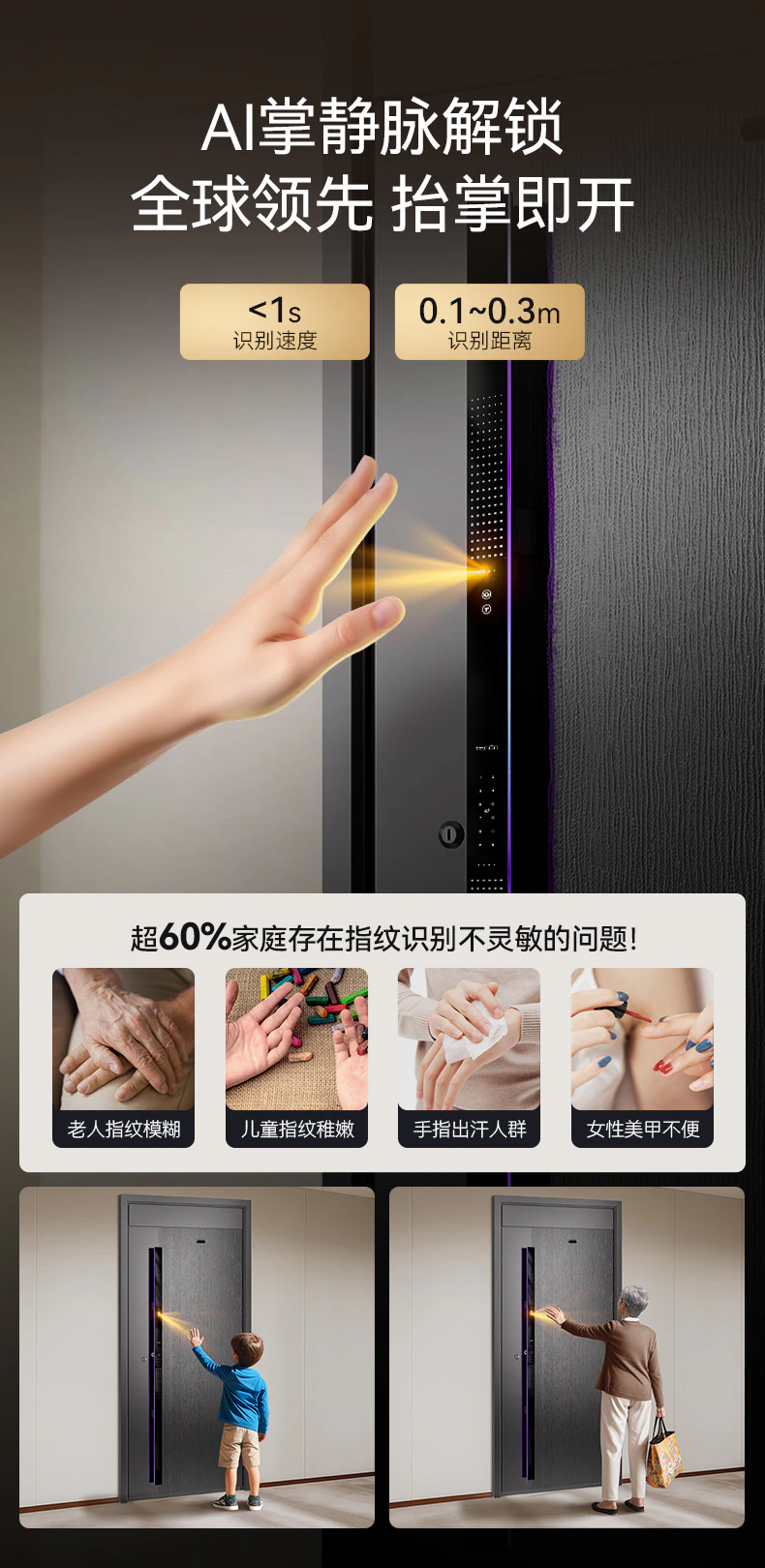 天能智能门M3max︱Ai三摄 内外可视